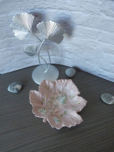 Coupelle décorative feuille d'érable - Coton brûlé – Image 2