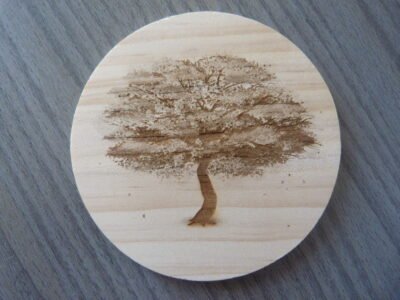 Dessous de tasse en bois - Arbre Sakura