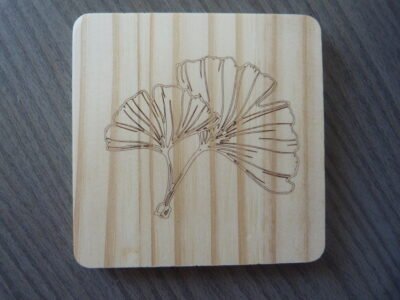 Dessous de tasse en bois - Ginkgo – Image 4