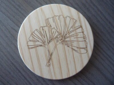 Dessous de tasse en bois - Ginkgo – Image 3