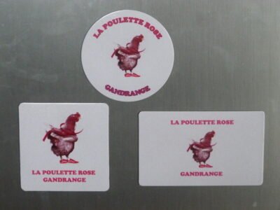 Aimant de frigo "La Poulette Rose"