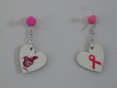 Boucle d'oreilles "La Poulette Rose"
