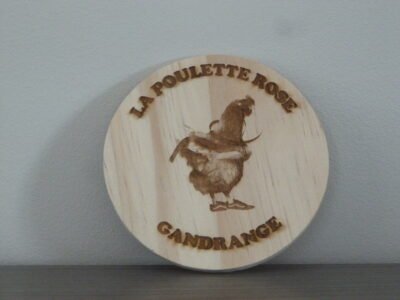 Dessous tasse "La Poulette Rose"