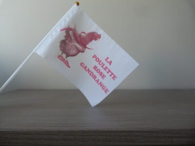 Mini drapeau du supporter "La Poulette Rose"